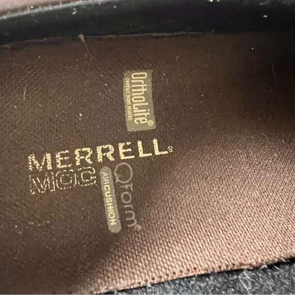 Merrell Womens Shoes Sz 8.5 Encore Groove Mules Slip On Clogs Dark Brown Cushion - Picture 10 of 12